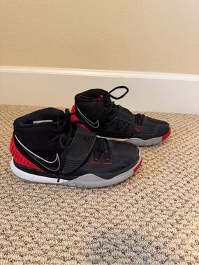 Nike Kids Black and Red High-Top Basketball Sneakers